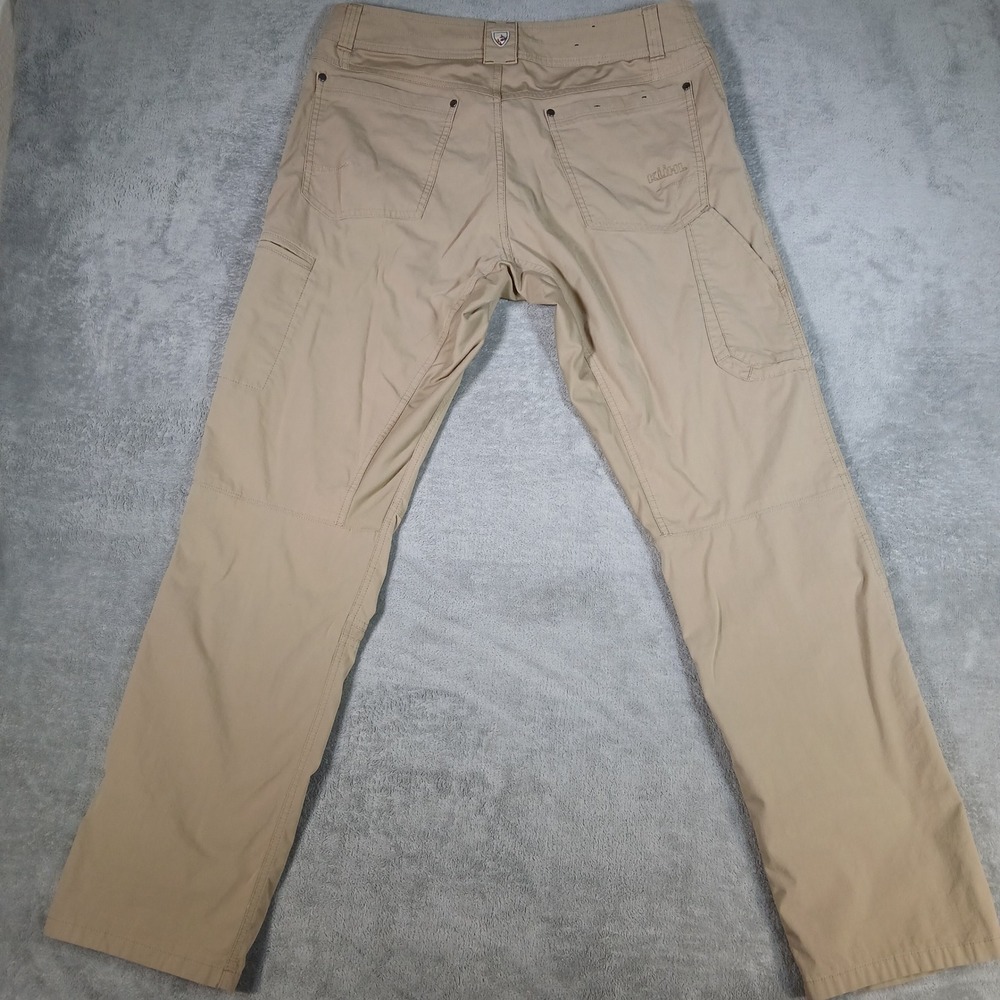 Kuhl Radikl Pants Mens 34x32 Tan Regular Fit Cotton Blend Hiking - Picture 7 of 8